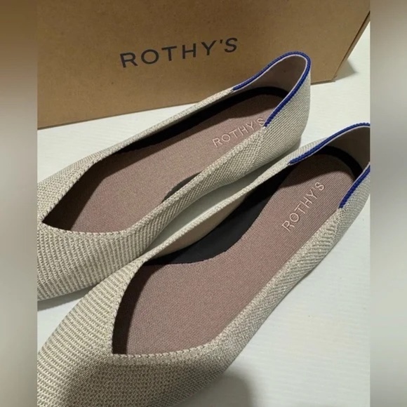 NWT ROTHY’S | Women's The Point II Flat Size W 10.5 Diamond Twill - Picture 2 of 7